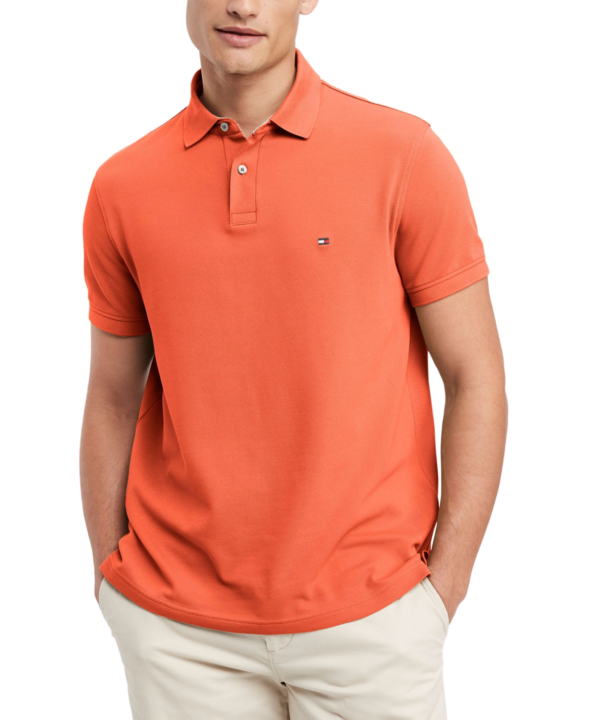 Shop Tommy Hilfiger Men's Cotton Classic Fit 1985 Polo In Sun Kissed