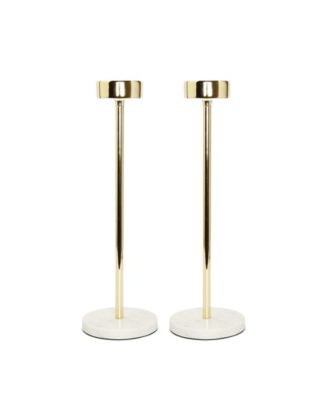 Taper Candle Holder on Marble Base, 14" H