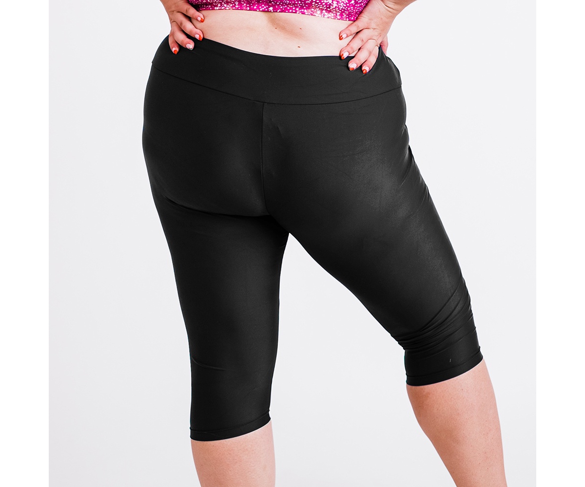 Calypsa Women's Plus Size Capri Swim Leggings