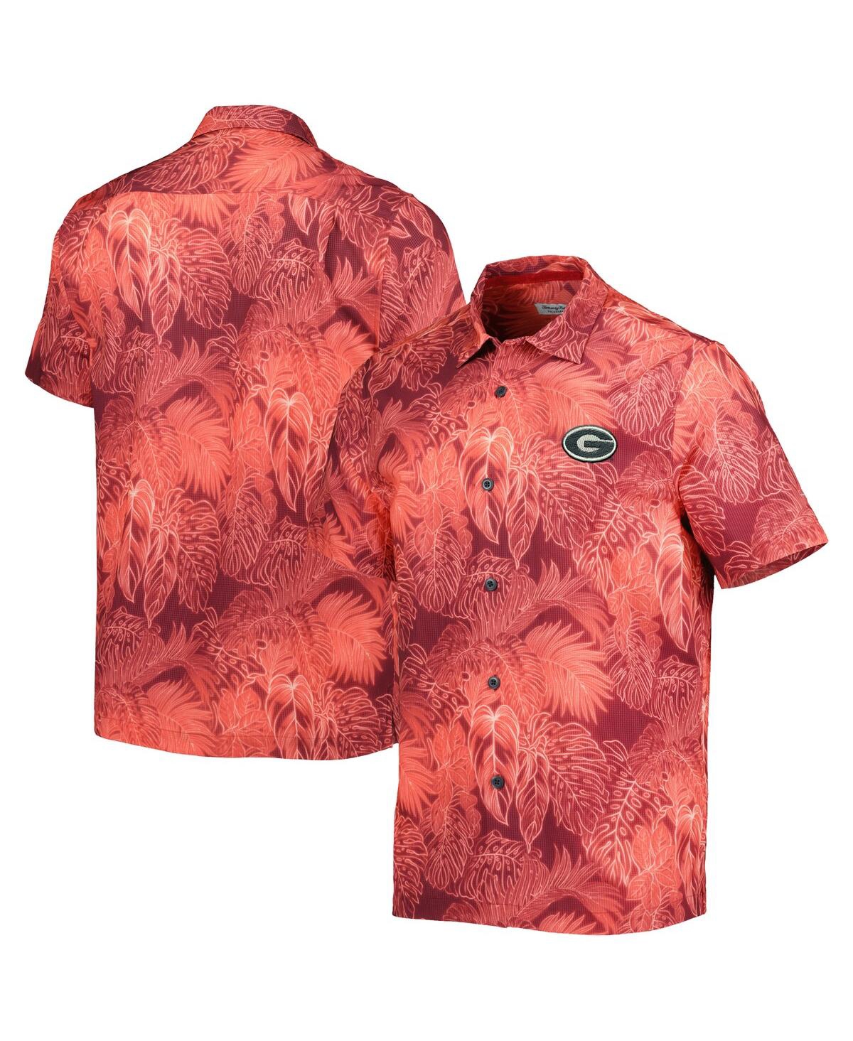 Shop Tommy Bahama Men's  Red Georgia Bulldogs Coast Luminescent Fronds Camp Button-up Shirt