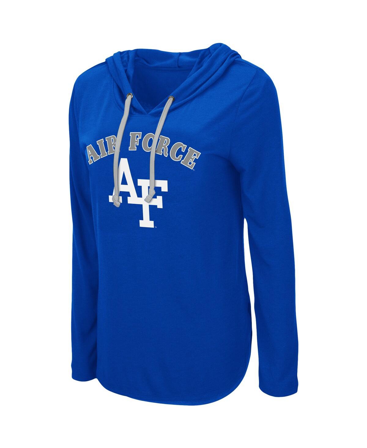 Colosseum Women's  Royal Air Force Falcons My Lover Lightweight Hooded Long Sleeve T-shirt In Royal