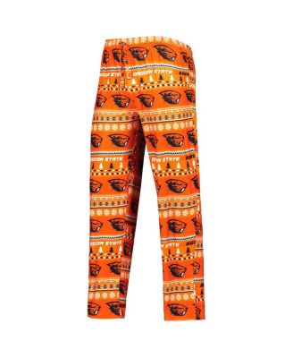 Men's Orange Oregon State Beavers Swivel Long Sleeve T-shirt and Pants Sleep Set