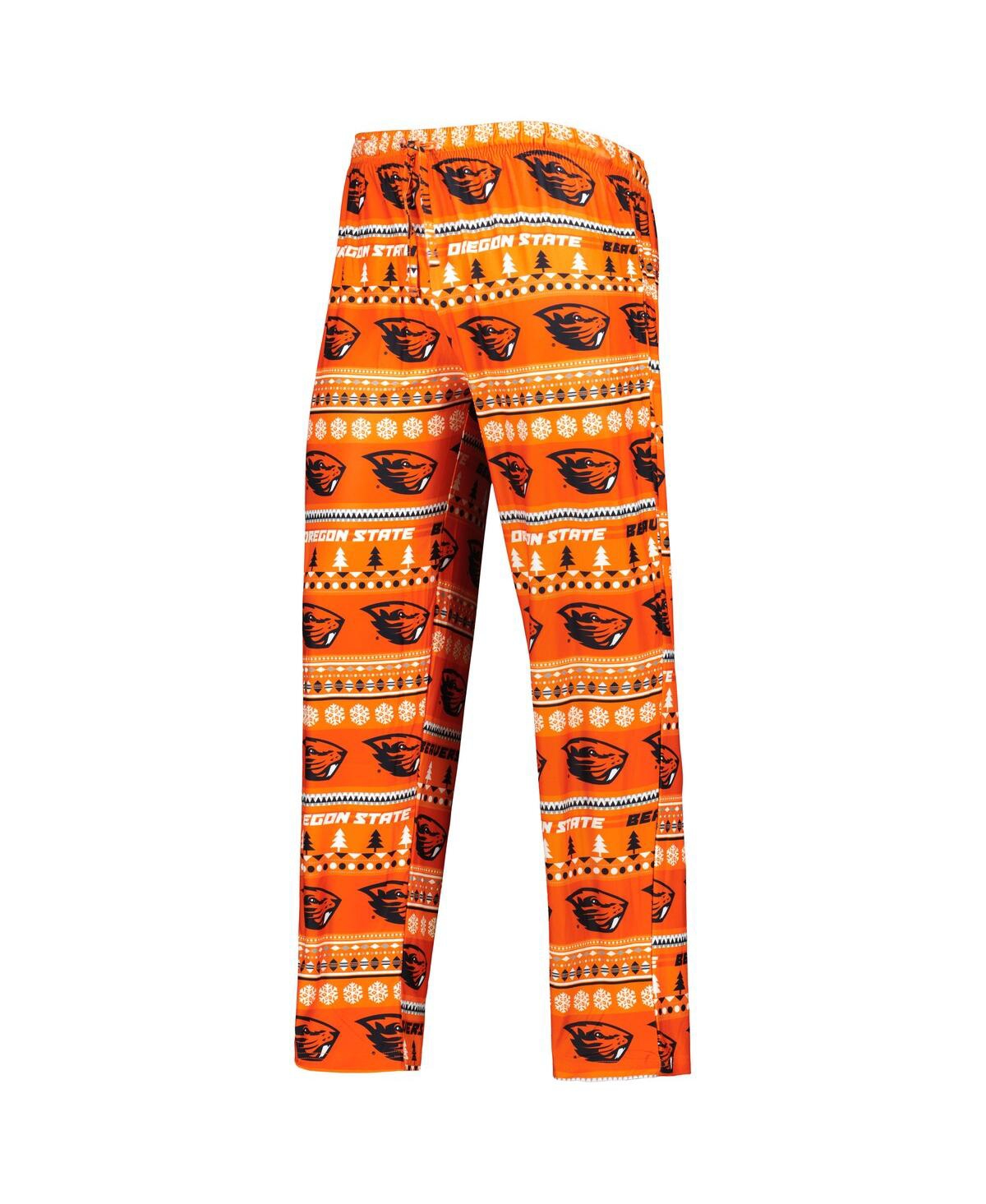 Concepts Sport Men's  Orange Oregon State Beavers Swivel Long Sleeve T-shirt And Pants Sleep Set In Orange