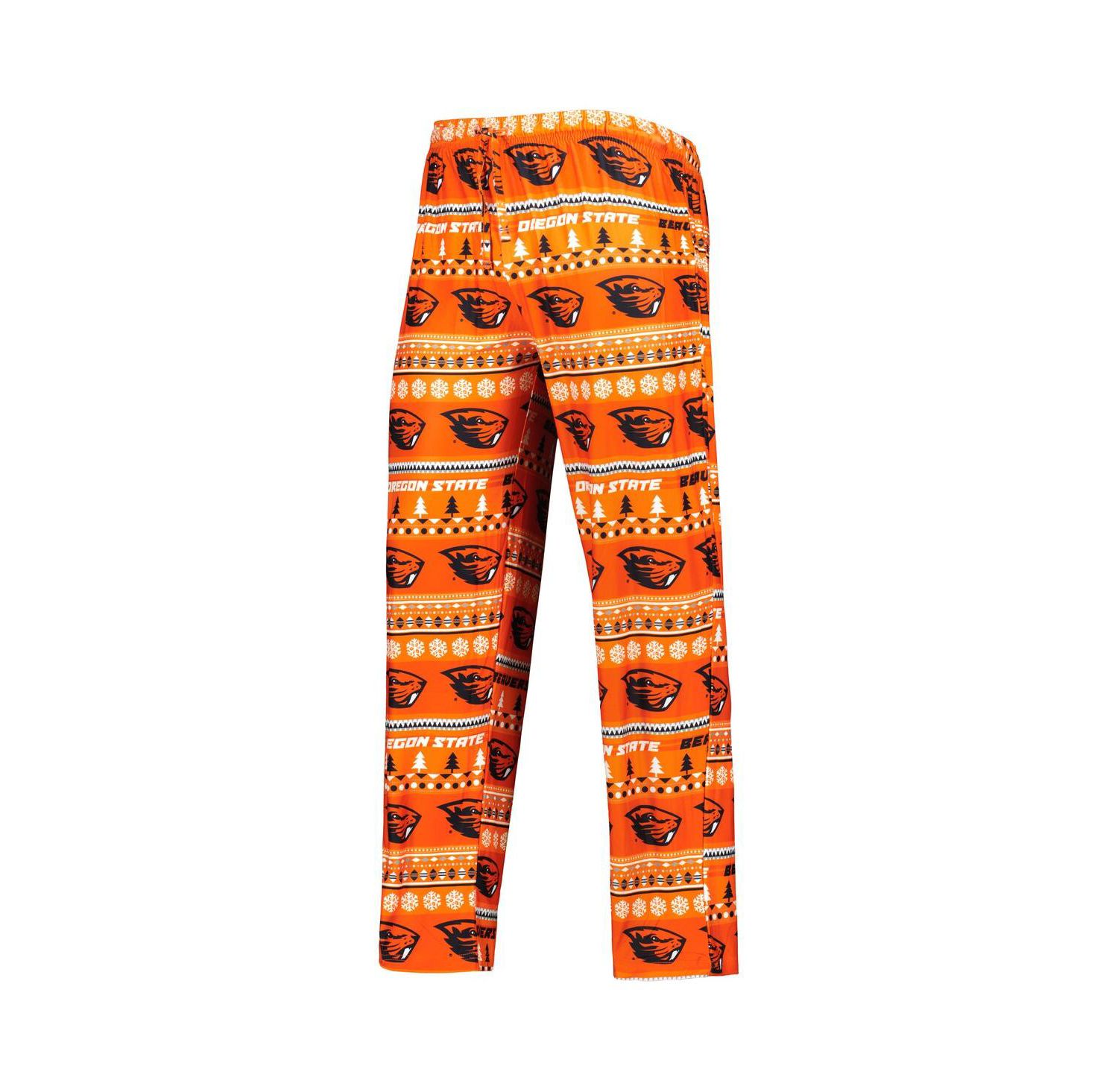 Men's Orange Oregon State Beavers Swivel Long Sleeve T-shirt and Pants Sleep Set