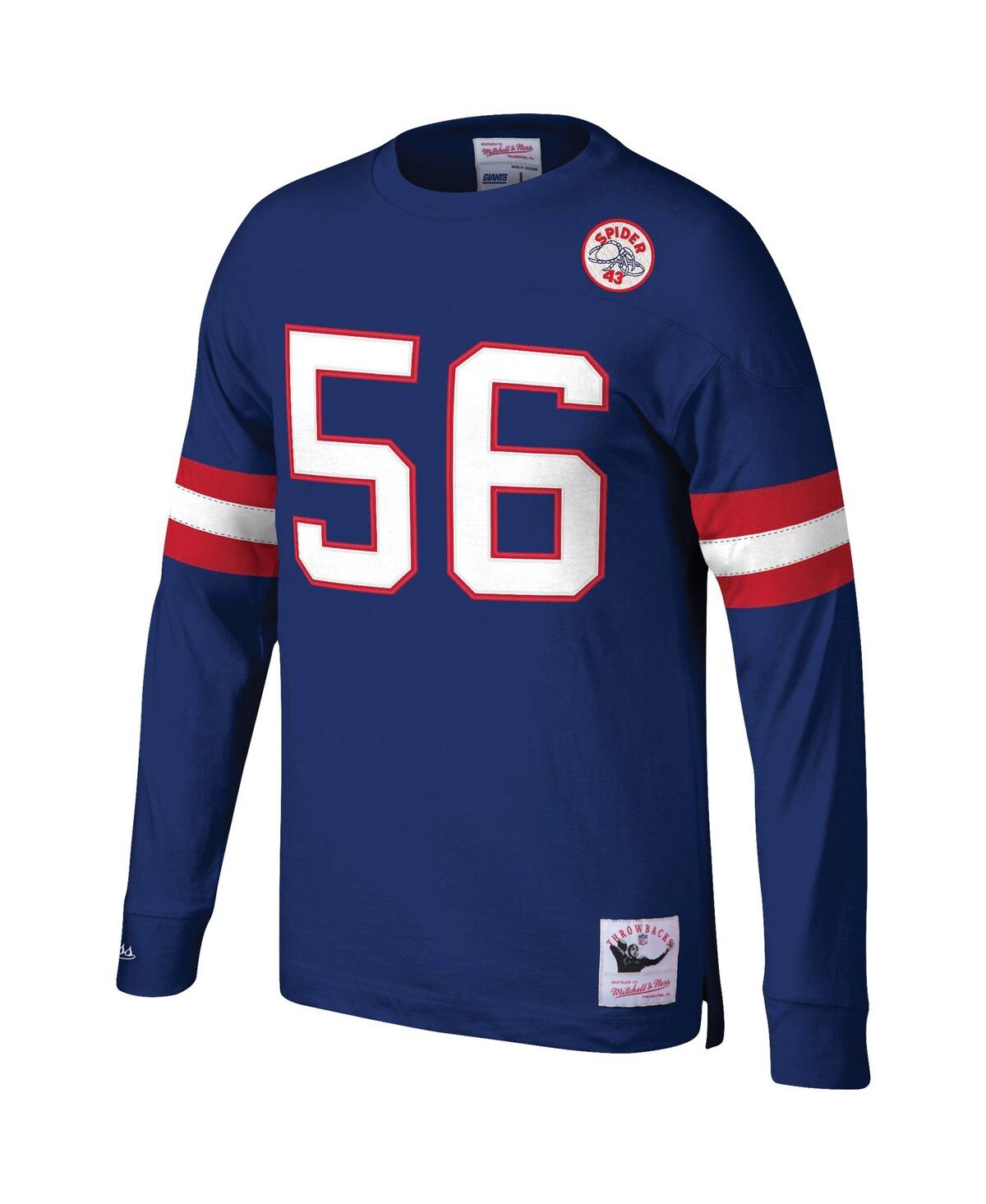 Men's Mitchell & Ness Lawrence TaylorNew York Giants Big and Tall Cut & Sew Player Name and Number Long Sleeve T-shirt - Royal
