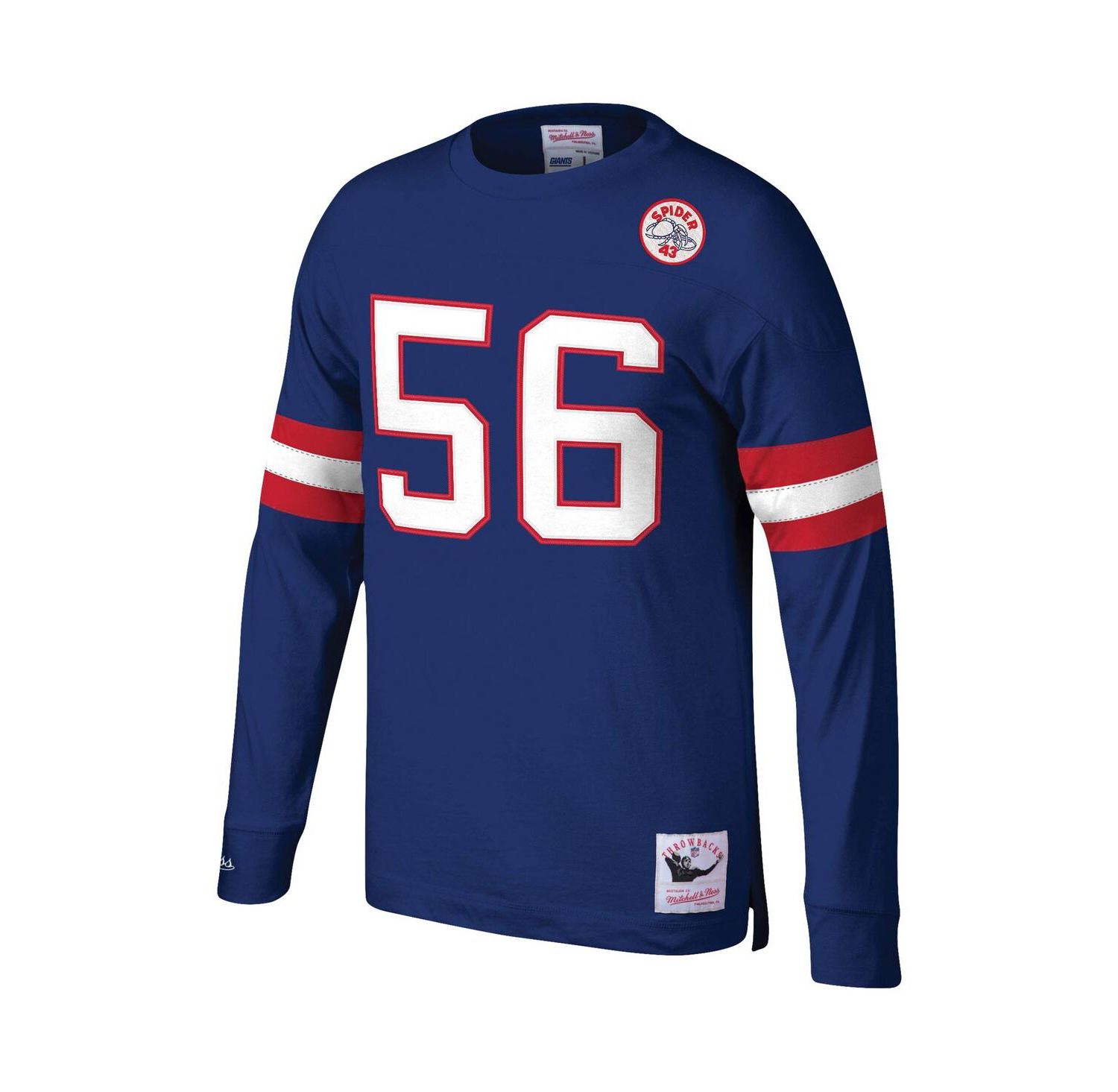 Men's Lawrence Taylor Royal New York Giants Big and Tall Cut & Sew Player Name and Number Long Sleeve T-shirt