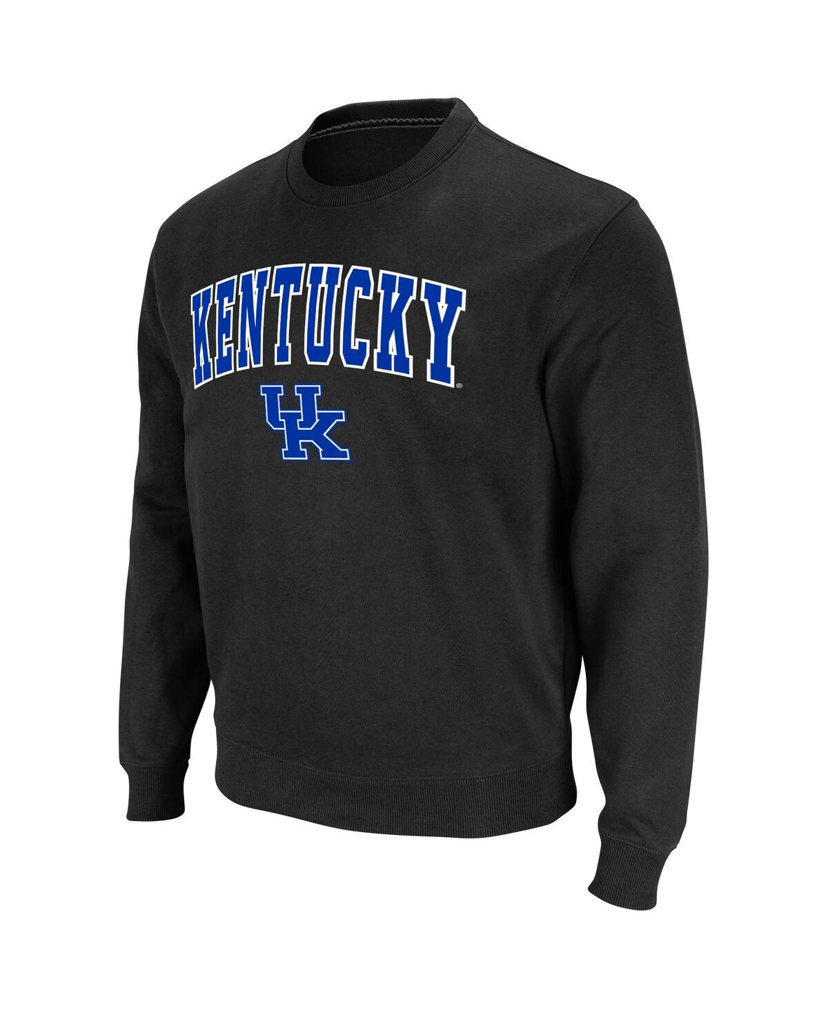 Colosseum Men's Kentucky Wildcats Arch & Logo Pullover Sweatshirt In Charcoal