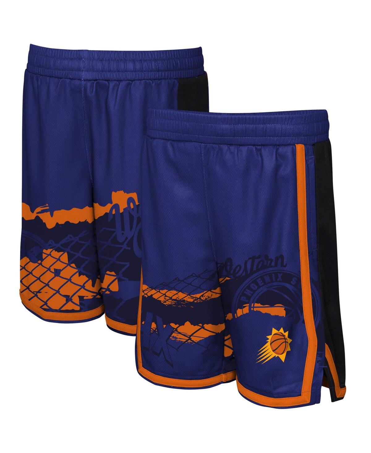 Shop Outerstuff Big Boys Purple Phoenix Suns Fade Away Shorts