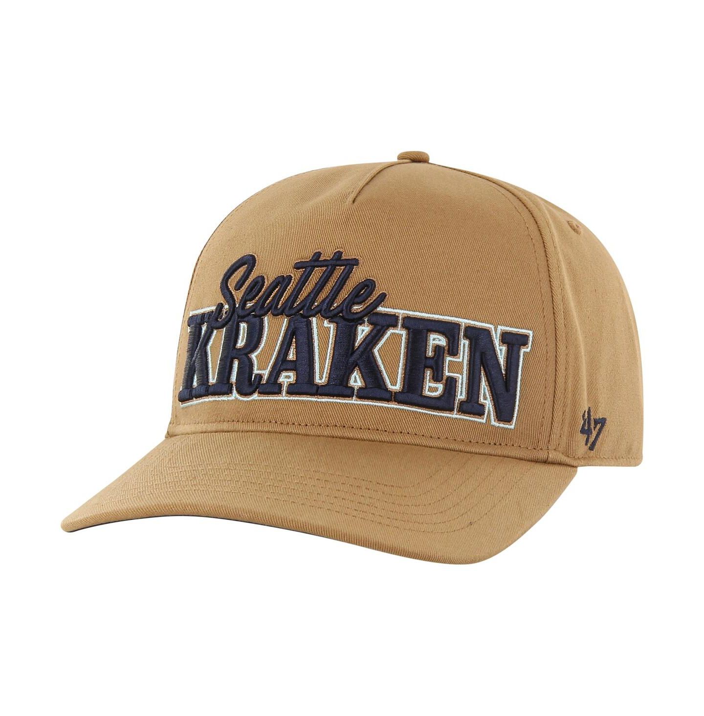 Мужская кепка '47 Brand Tan Seattle Kraken Barnes Hitch Adjustable Hat — фото 2