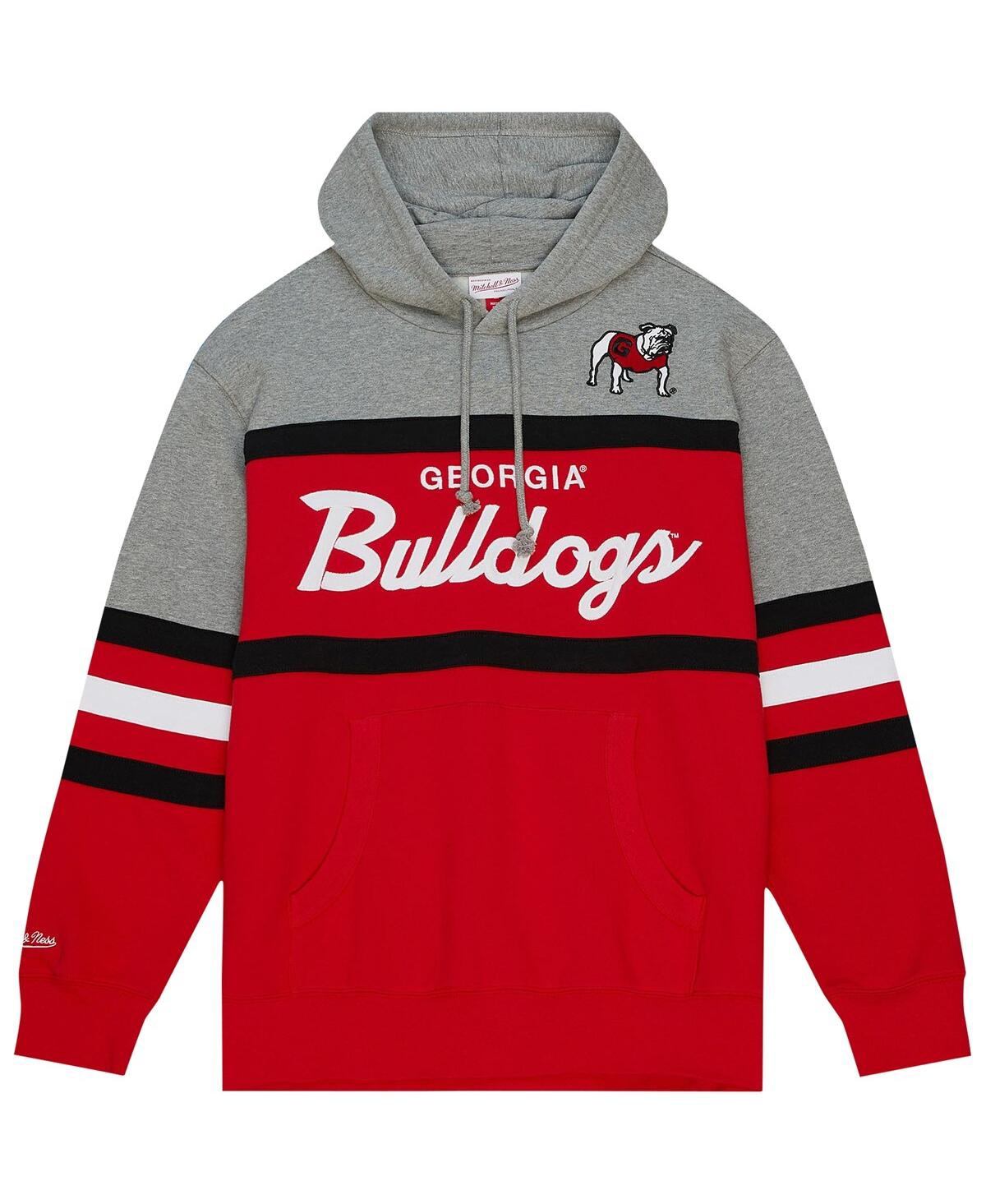 Men's Mitchell & NessGeorgia Bulldogs Head Coach Pullover Hoodie - Red