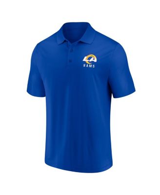 Men's White, Royal Los Angeles Rams Lockup Two-Pack Polo Shirt Set