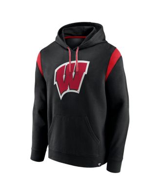 Men's Black Wisconsin Badgers Gym Rat Pullover Hoodie