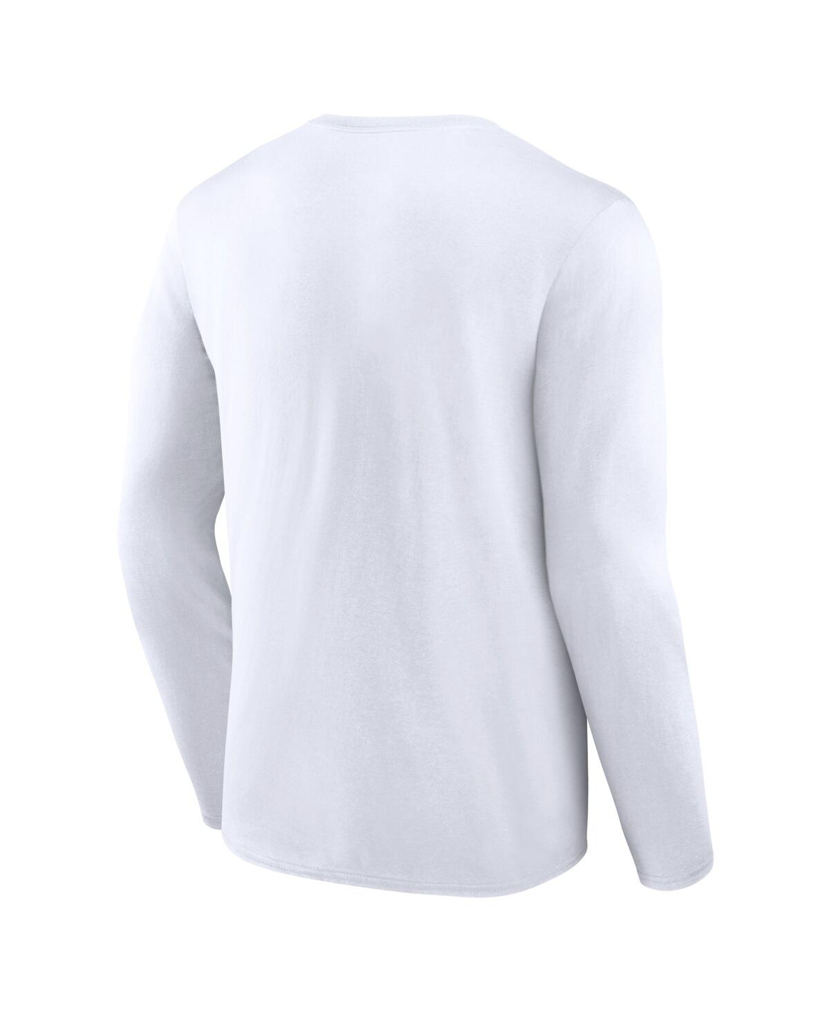 Men's FanaticsIndiana Hoosiers Distressed Arch Over Logo Long Sleeve T-shirt - White