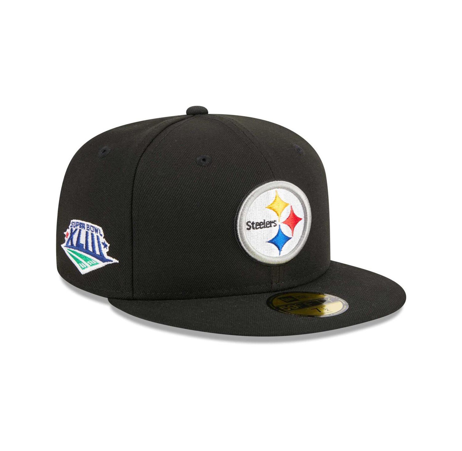 Men's Black Pittsburgh Steelers Main Patch 59FIFTY Fitted Hat
