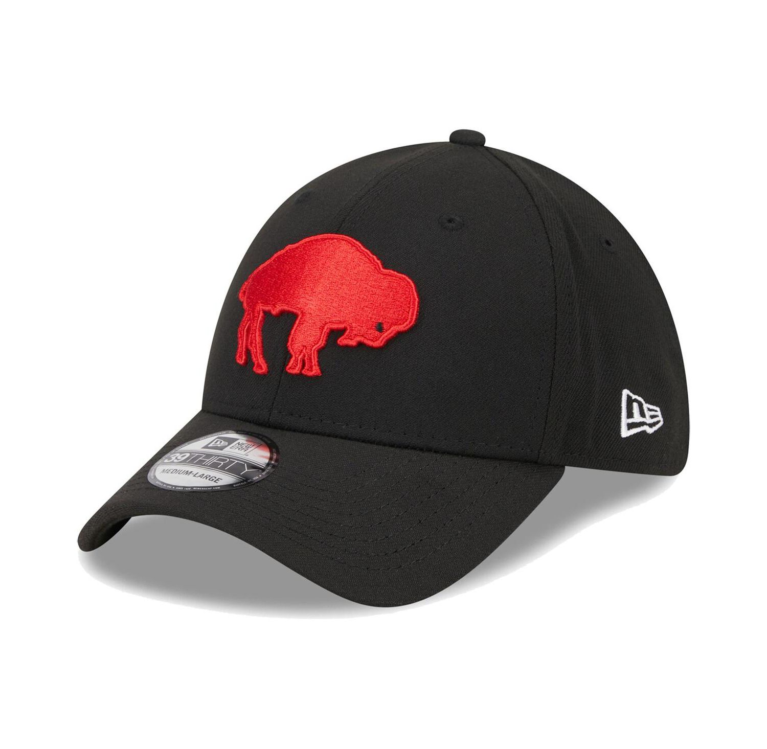 Men's Black Buffalo Bills Throwback Main 39THIRTY Flex Hat