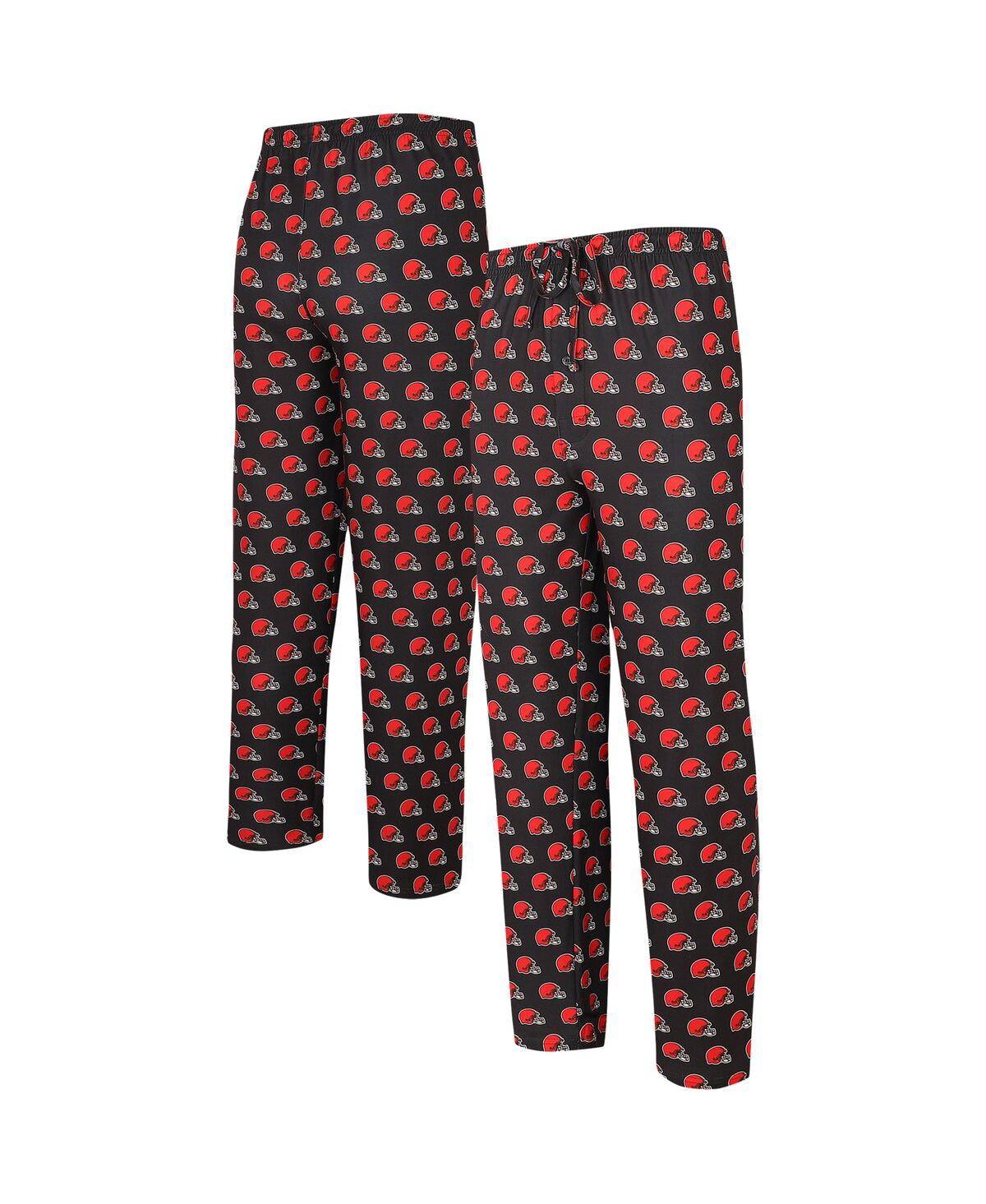 Men's Concepts Sport Brown Cleveland Browns Gauge Allover Print Knit Sleep Pants - Brown