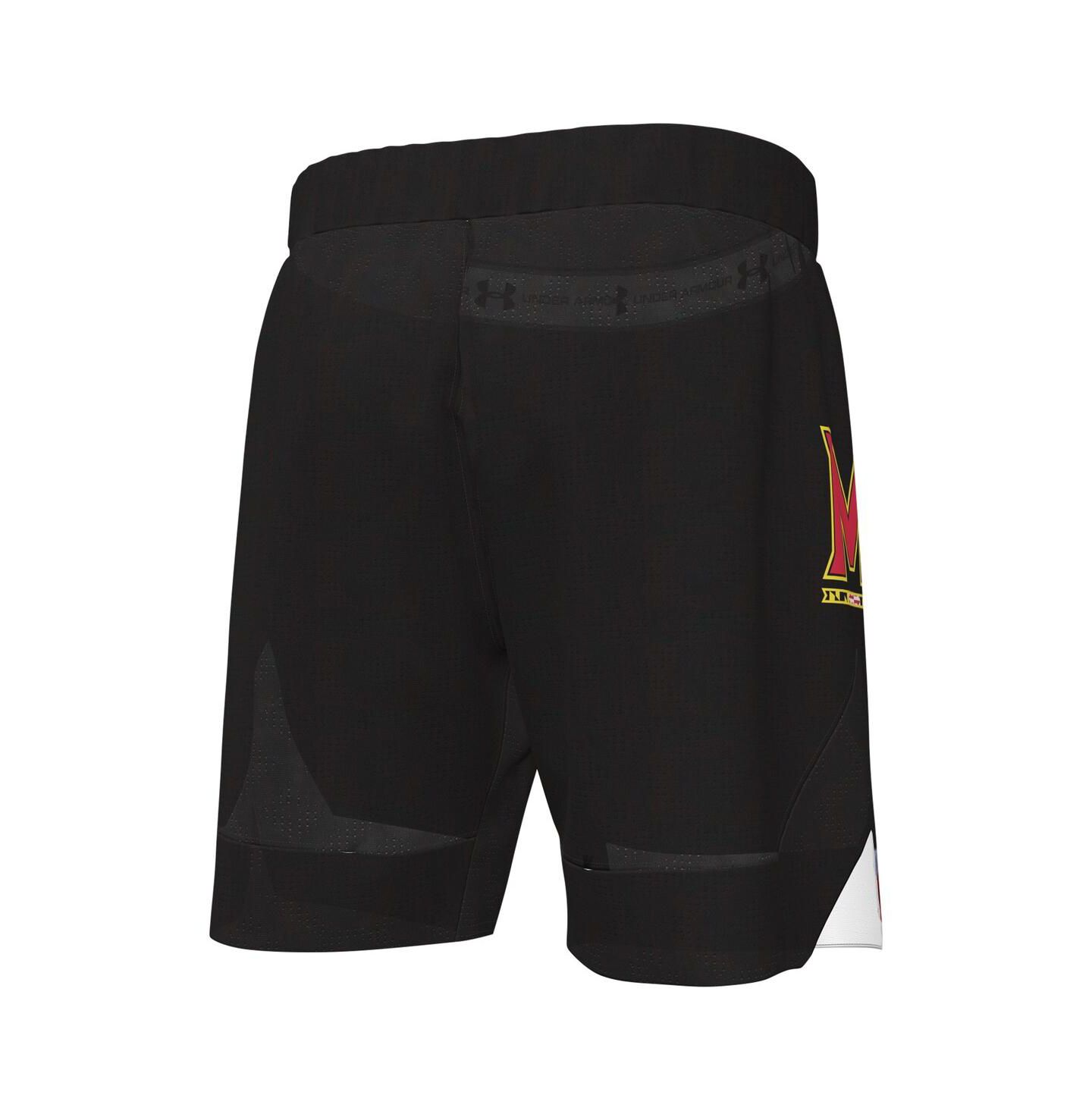 Мужские шорты Under Armour Black Maryland Terrapins Replica Basketball — фото 3