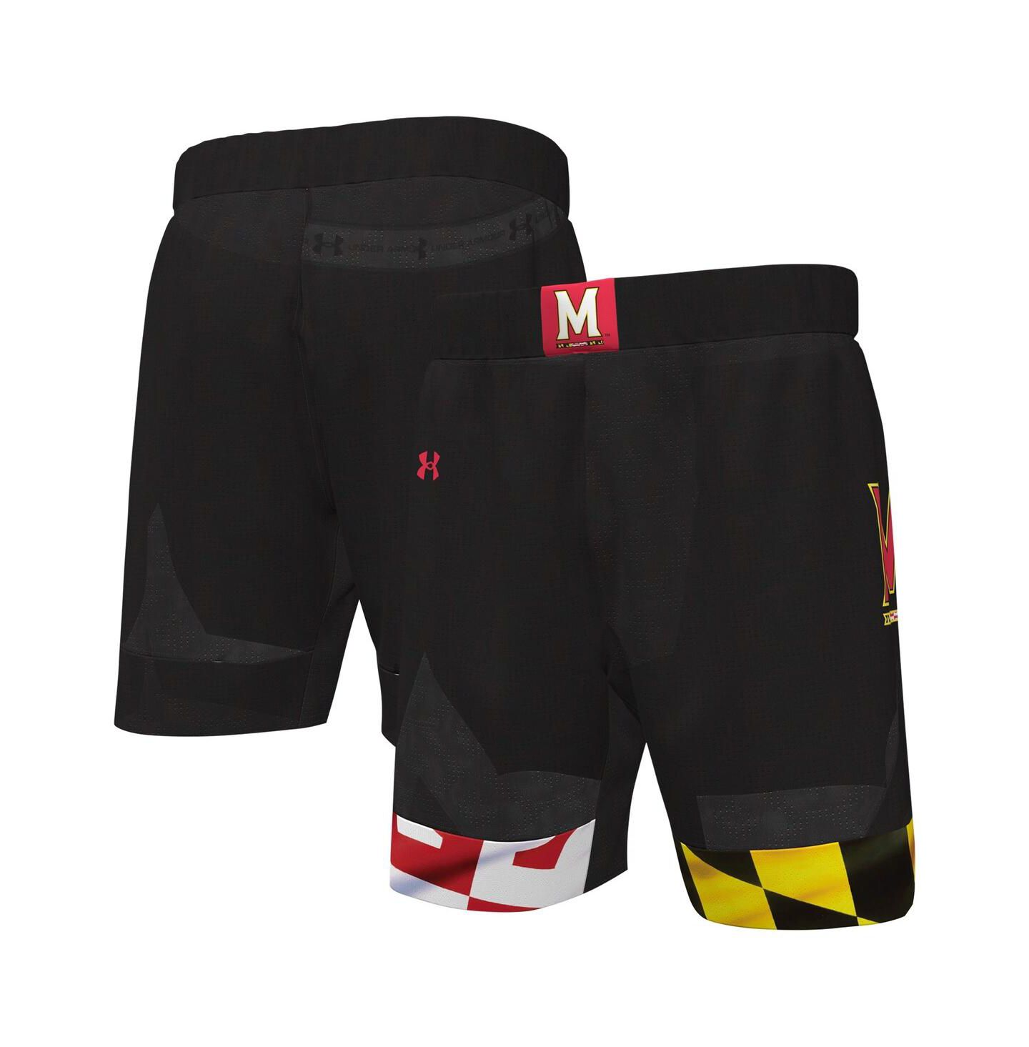 Мужские шорты Under Armour Black Maryland Terrapins Replica Basketball — фото 1