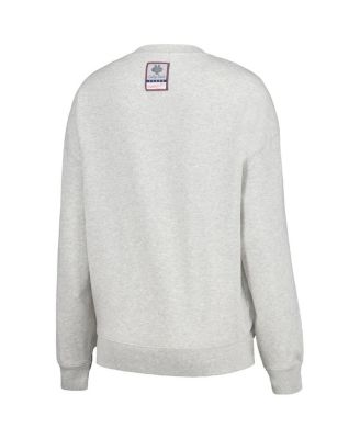 Women's Heather Gray Florida Gators Oversized Logo Lightweight Pullover Sweatshirt