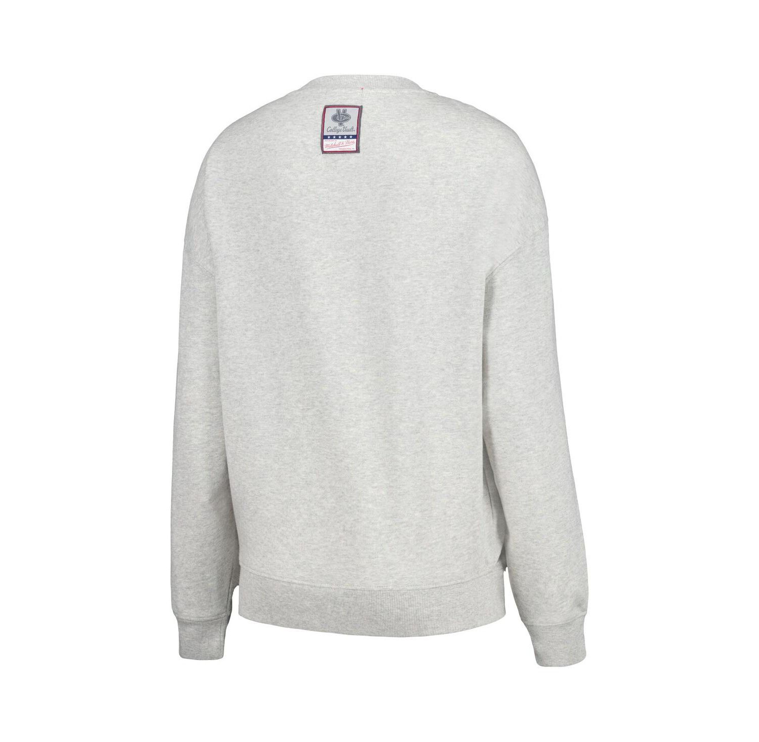 Women's Heather Gray Florida Gators Oversized Logo Lightweight Pullover Sweatshirt