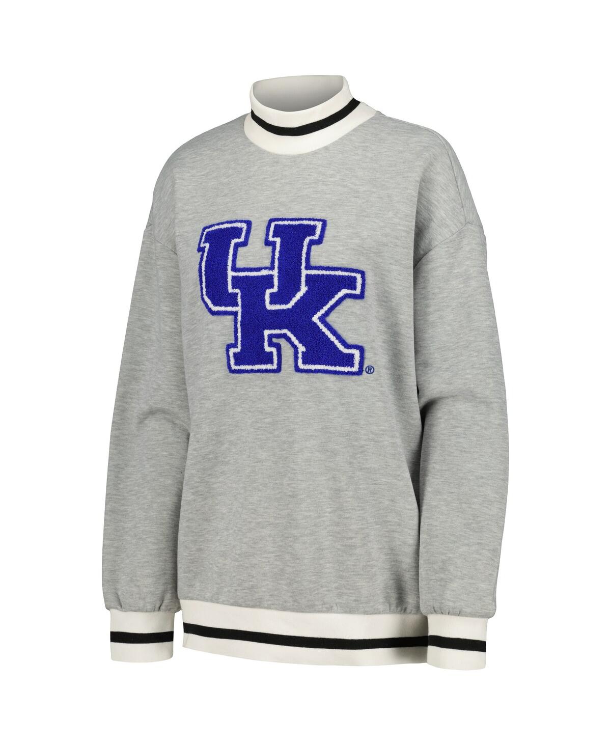 Women's Gameday CoutureKentucky Wildcats In It To Win It Sporty Mock Neck Pullover Sweatshirt - Ash
