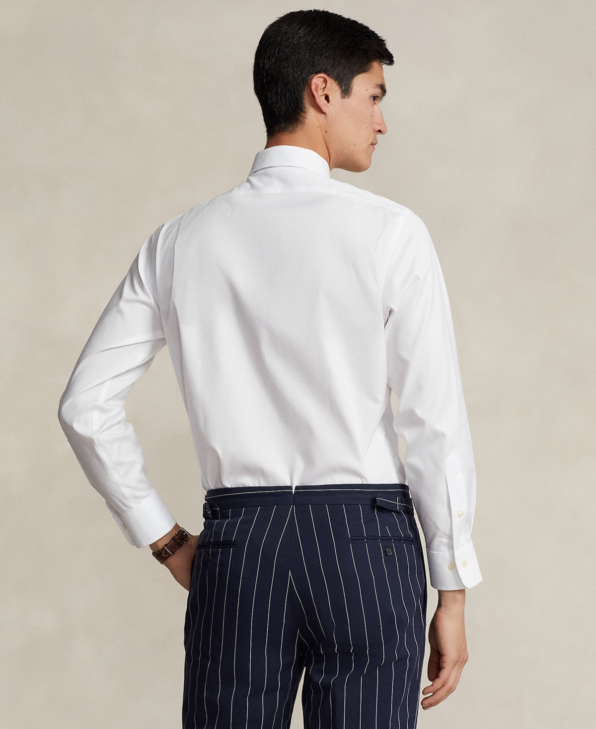 Polo Ralph Lauren Men's Classic-fit Checked Stretch Oxford Shirt In White,brown