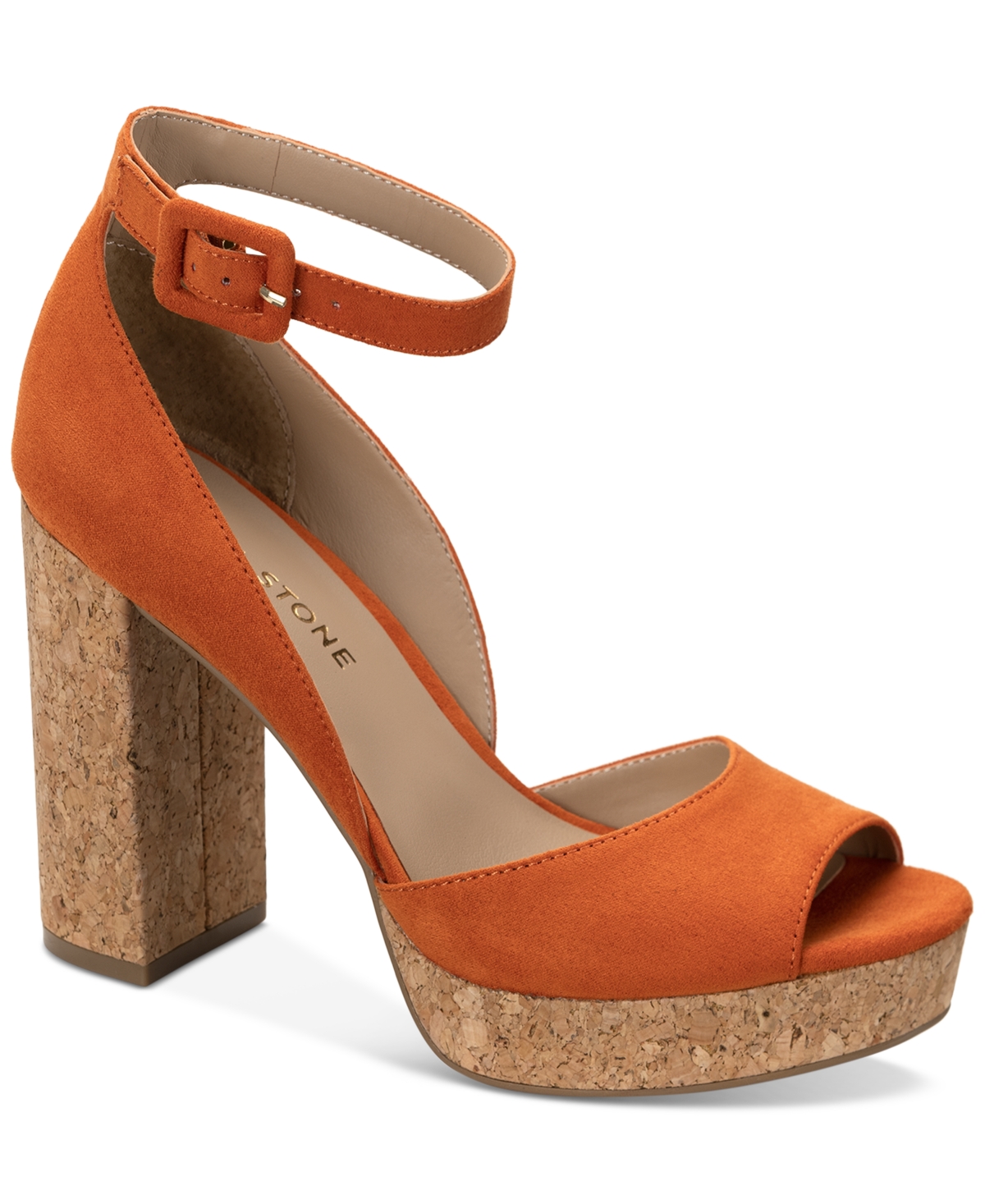 Sun + Stone Women's Reemaa Block-heel Platform Sandals, Created For Macy's In Papaya Micro