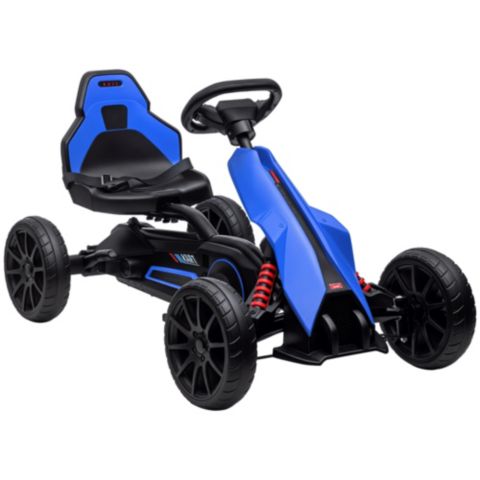 Детская игрушка Aosom Pedal Go Kart with Adjustable Seat and Handbrake, 66 lbs Capacity, Ages 3-8, цвет: Синий