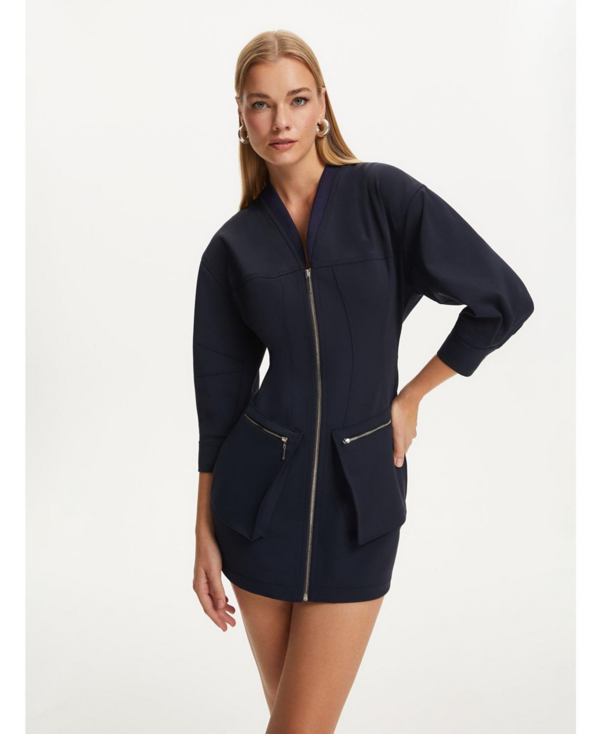 Women's Ribbed Zipper Jacket