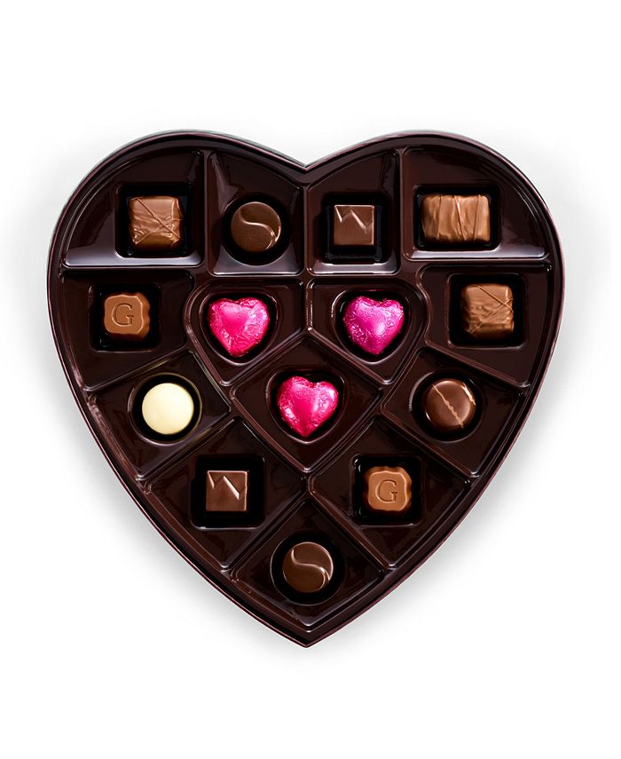 Godiva Valentine's Day Assorted Chocolates Heart Box, 14 Pieces - Macy's