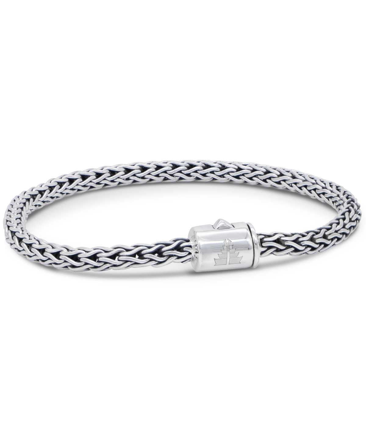 Dragon Bone Round 4mm Chain Bracelet in Sterling Silver - Silver
