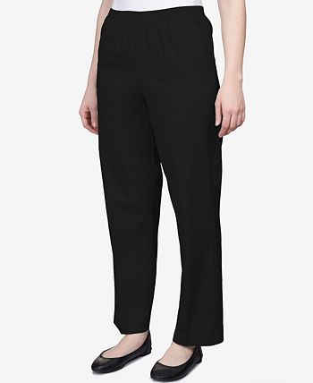 Alfred Dunner Black Stretchy Waistband Dress Pants/Slacks Size 12