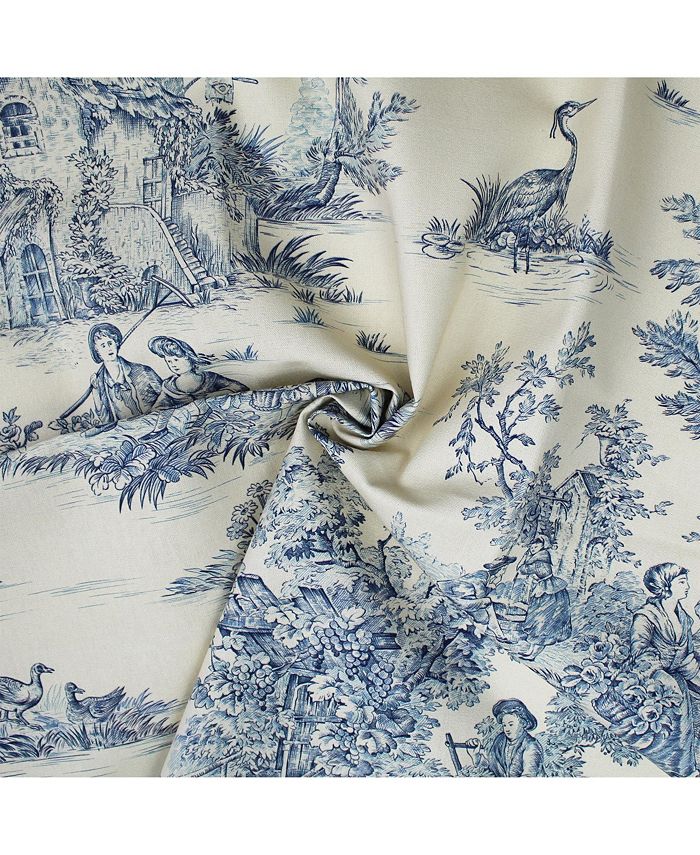 6ix Tailors Fine Linens Bouclair Blue Pole Top Drapery Panel - Pair 50 ...