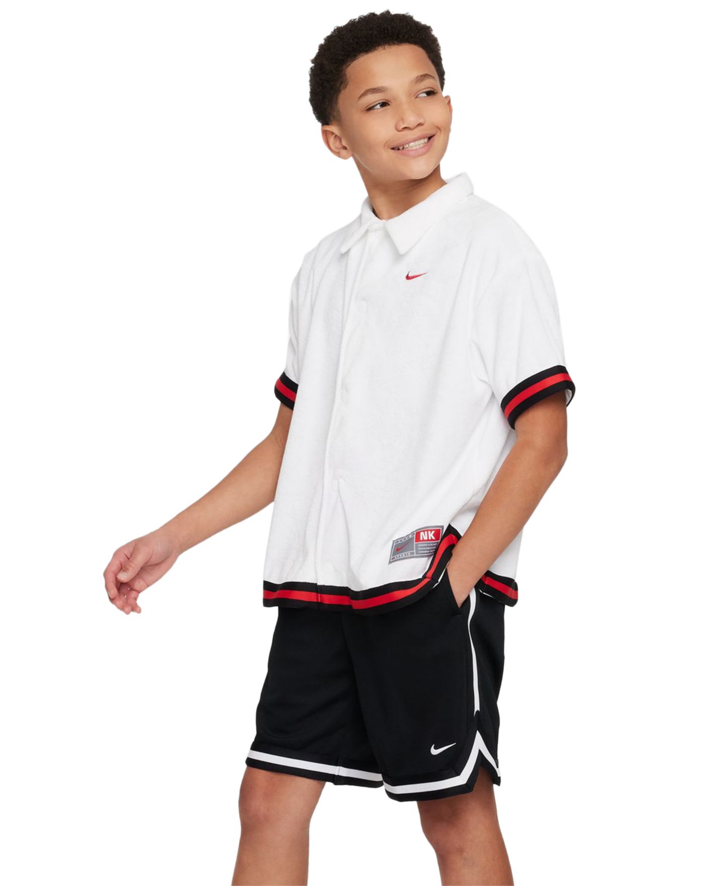 Шорты Nike Dri-FIT DNA Basketball Shorts для мальчиков, цвет: Чёрный / Белый — фото 7