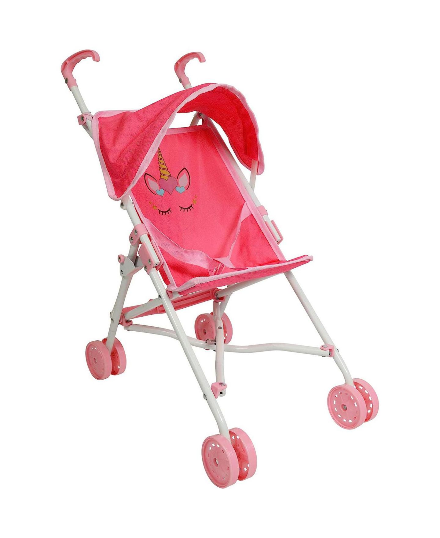 Складная коляска для кукол The New York Doll Collection Unicorn, 48 x 28 x 53 см, 3+, цвет: Розовый — фото 1