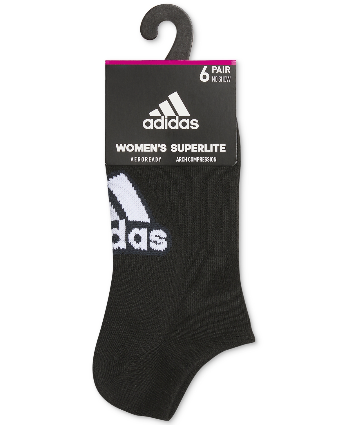 Shop Adidas Originals Women's 6-pk. Superlite Classic No Show Socks In Black,grey,white