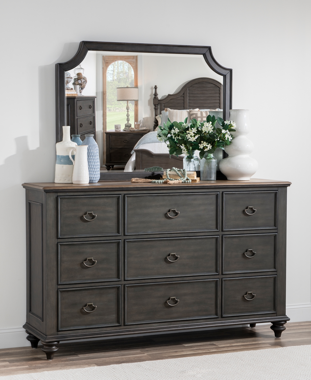 Shop Macy's Mandeville Dresser In Brown