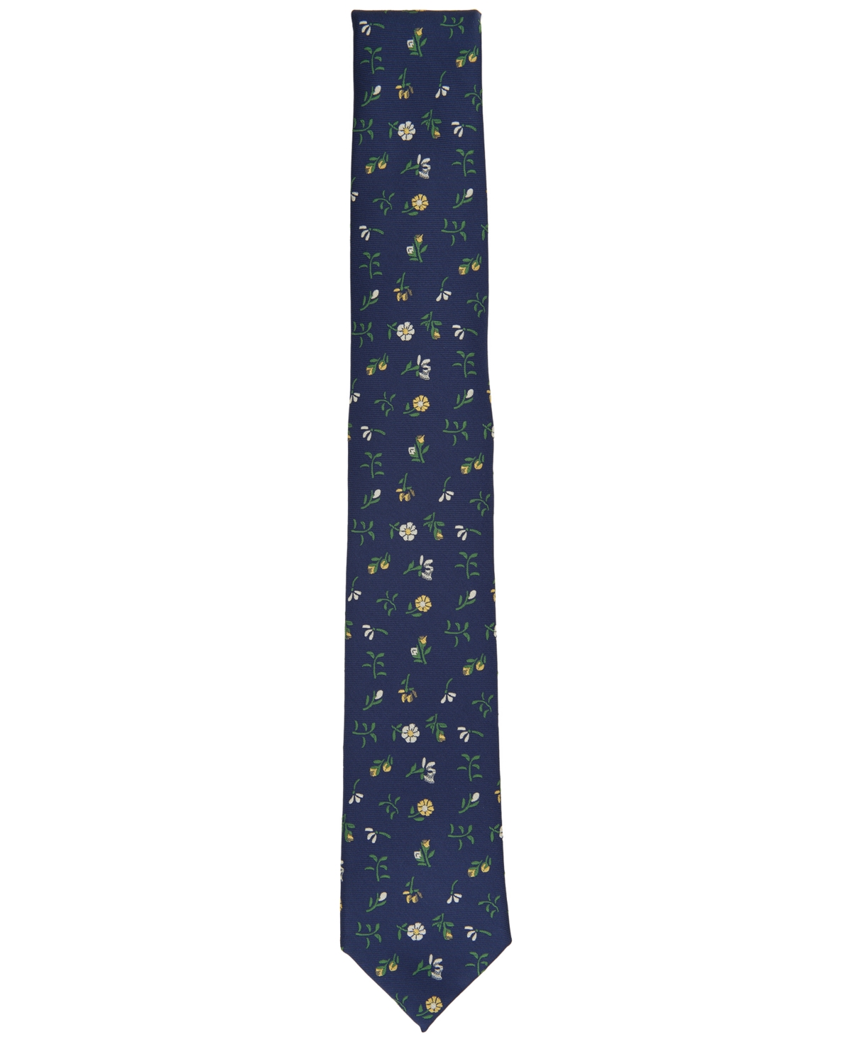 Shop Bar Iii Men's Emory Floral Tie, Created For Macy's In Yellow