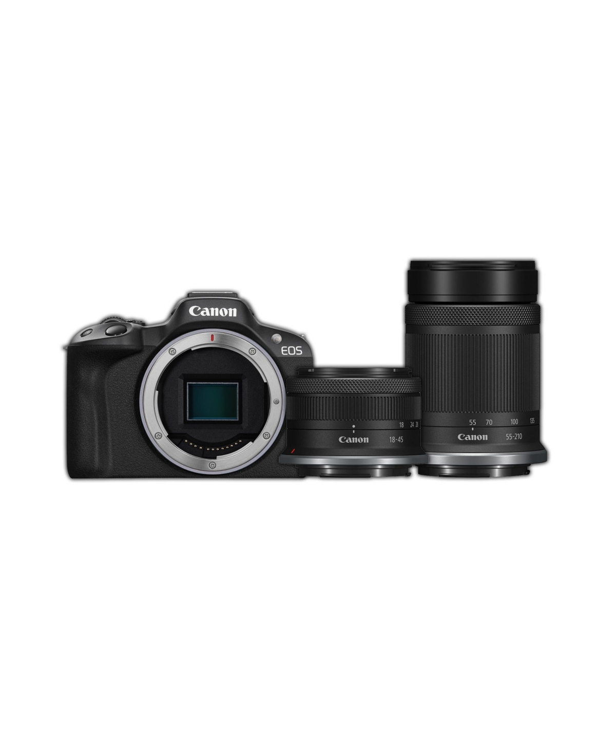 Canon Eos R50 Mirror Less Camera With 18-45mm And 55-210mm Lenses (black)