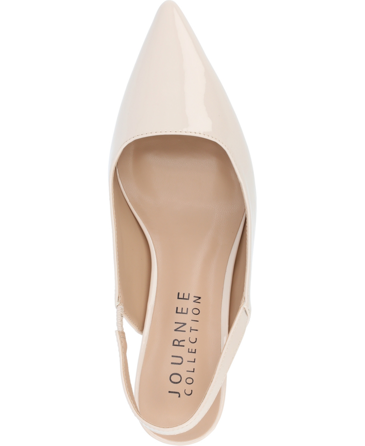 Journee Collection Paulina Slingback Pump In Nude Patent