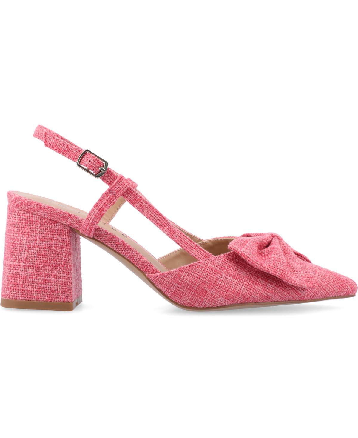 Journee Collection Women's Tailynn Canvas Slingback Heels