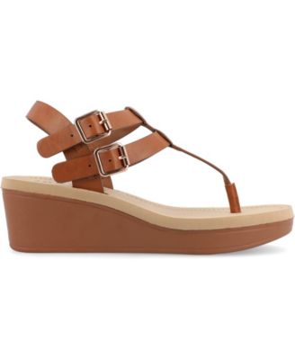 Women's Bianca Double Buckle Platform Wedge Sandals