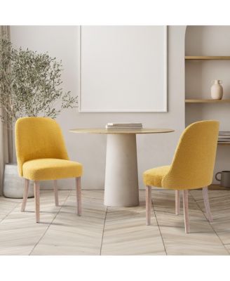 Mid-Century Modern Upholstered Boucle Dining Chair (Set of 2)