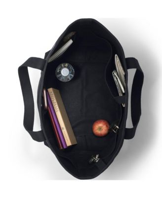 Large Solid Color 5 Pocket Open Top Canvas Tote Bag