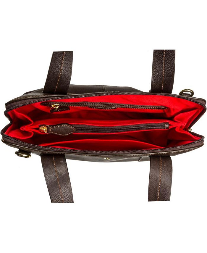 Hidesign Cerys Medium Leather Satchel Crossbody with Detachable