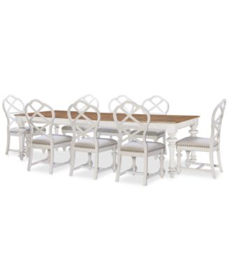 Mandeville 9 Pc. Dining Set (Rectangular Table & 8 X-Back Chairs)