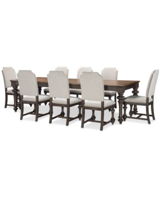 Furniture Mandeville 9pc Dining Set Rectangular Table 8 Upholstered   26715887 Fpx.tif