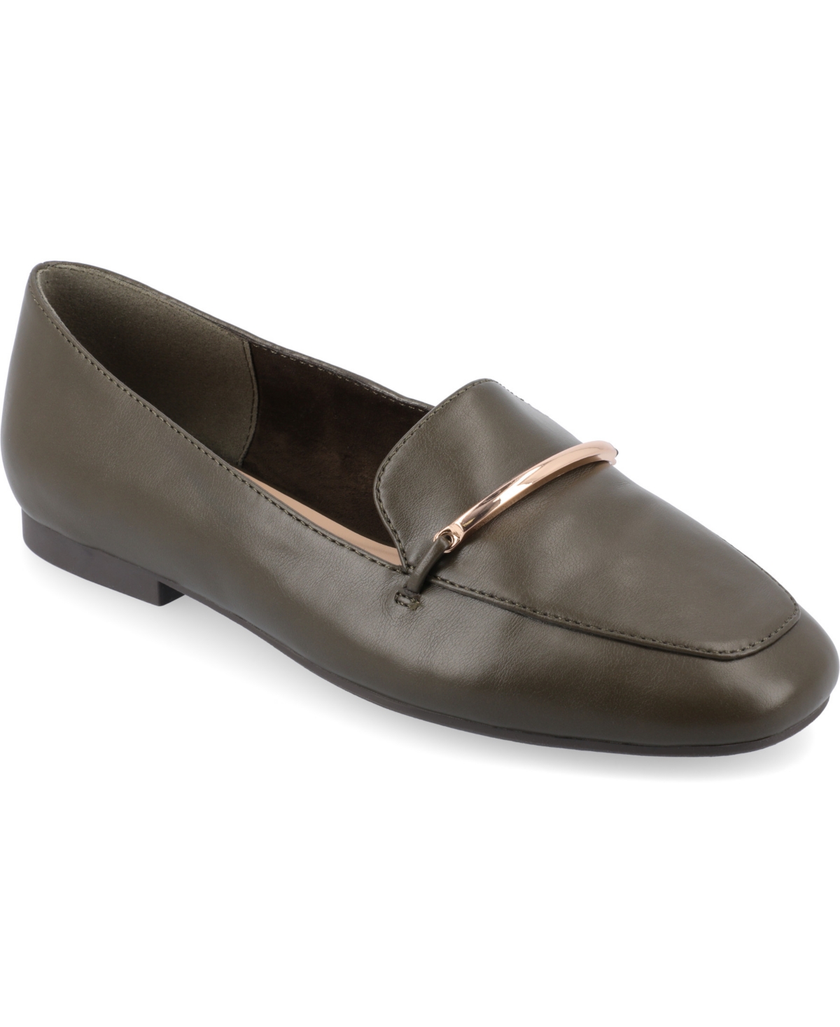 Shop Journee Collection Women's Wrenn Slip On Loafers In Olive