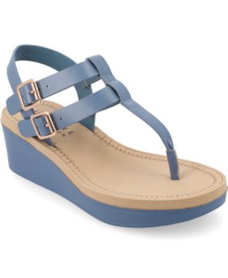 Women's Bianca Double Buckle Platform Wedge Sandals