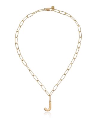 Paperclip Chain Initial Necklace